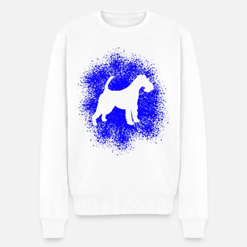 Drahthaar-Foxterrier für Hundeliebhaber - Männer Premium Bio Pullover - Weiß