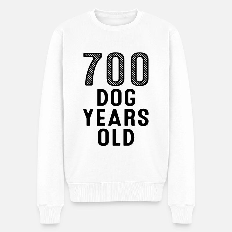 700 Chien Ans 100e Anniversaire - Pull Premium bio Homme - blanc