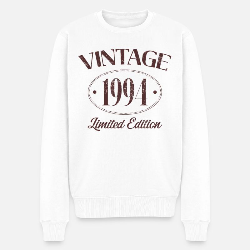 Vintage 1994 Limited Edition Geburtstag 1994 - Männer Premium Bio Pullover - Weiß