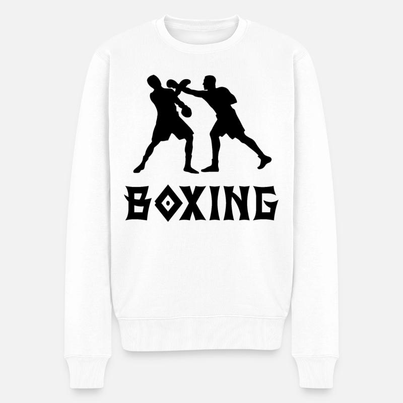 Boxen - Männer Premium Bio Pullover - Weiß