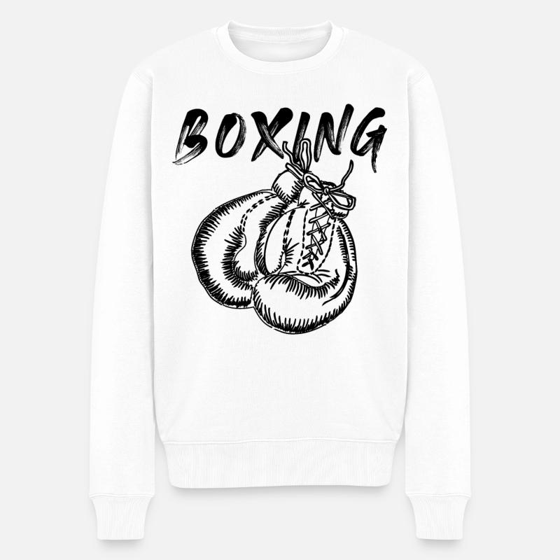 Boxen - Männer Premium Bio Pullover - Weiß