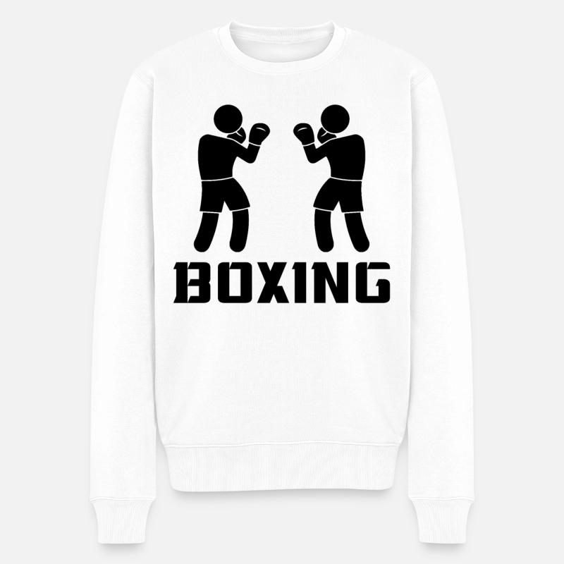 Boxen - Männer Premium Bio Pullover - Weiß
