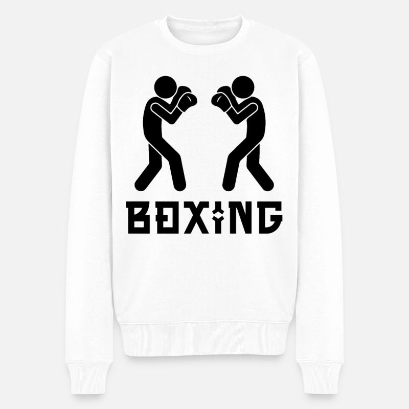 Boxe - Pull Premium bio Homme - blanc