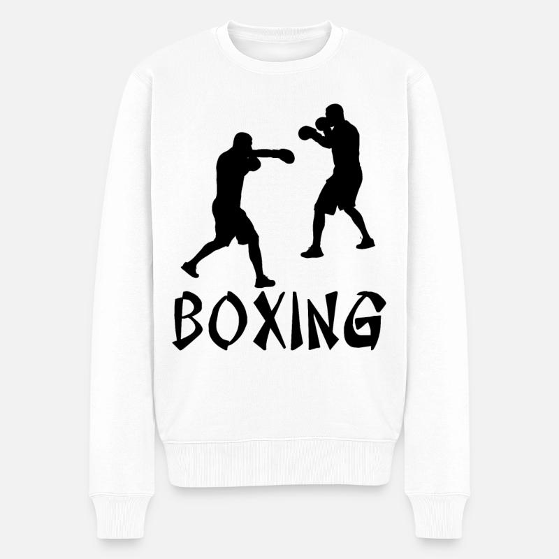 Boxen - Männer Premium Bio Pullover - Weiß