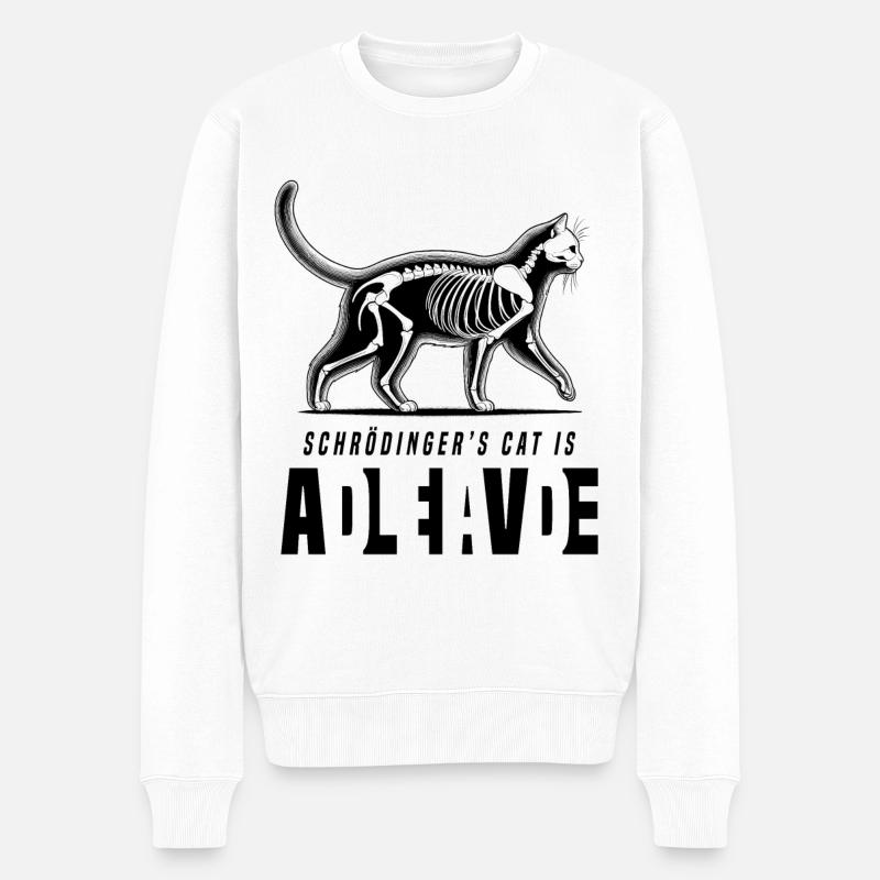 Chat de Schrödinger - Pull Premium bio Homme - blanc