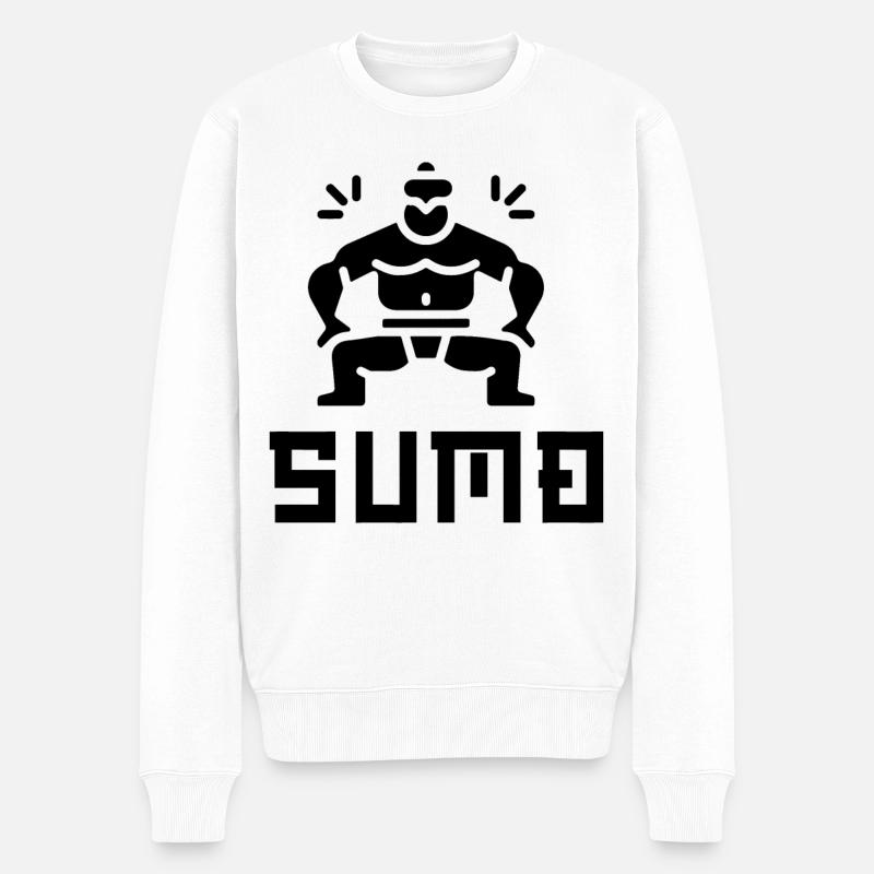 Sumo - Männer Premium Bio Pullover - Weiß