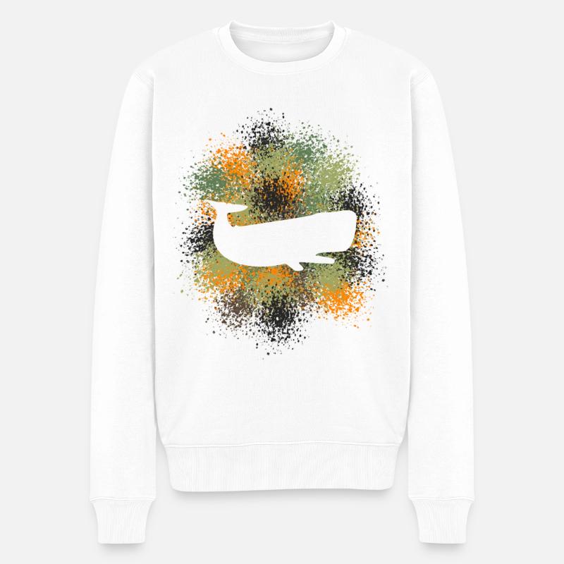 Pottwal Ocean Schützer - Männer Premium Bio Pullover - Weiß