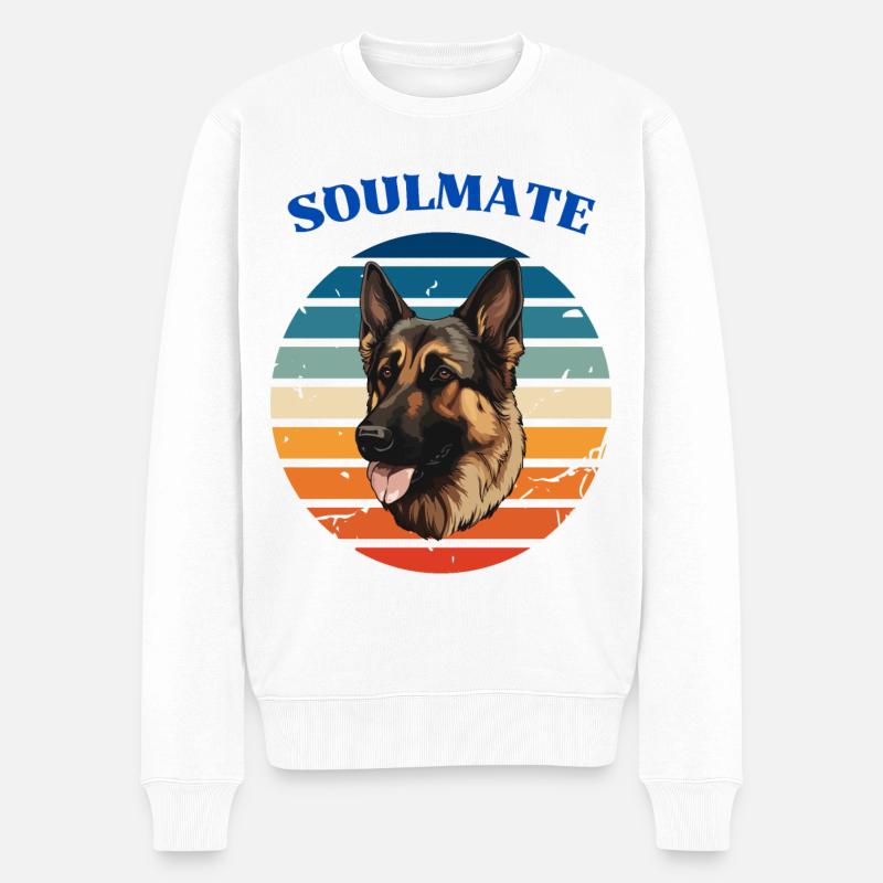 Chien d’âme sœur - Pull Premium bio Homme - blanc