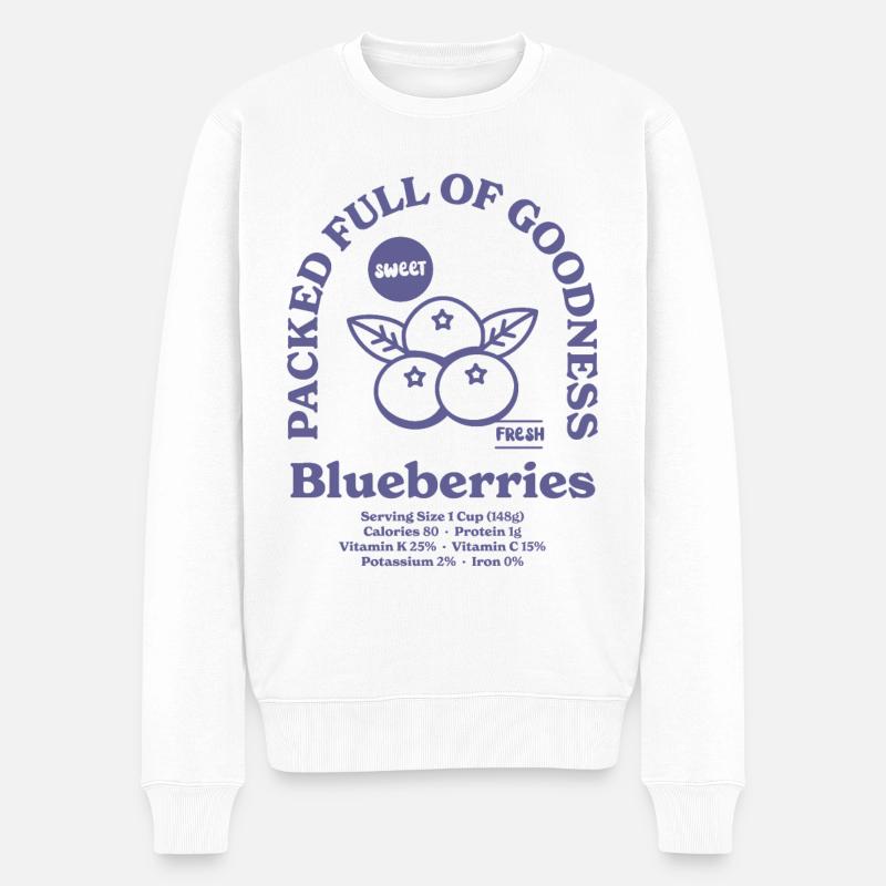 Bleuets Nutritionnels - Pull Premium bio Homme - blanc