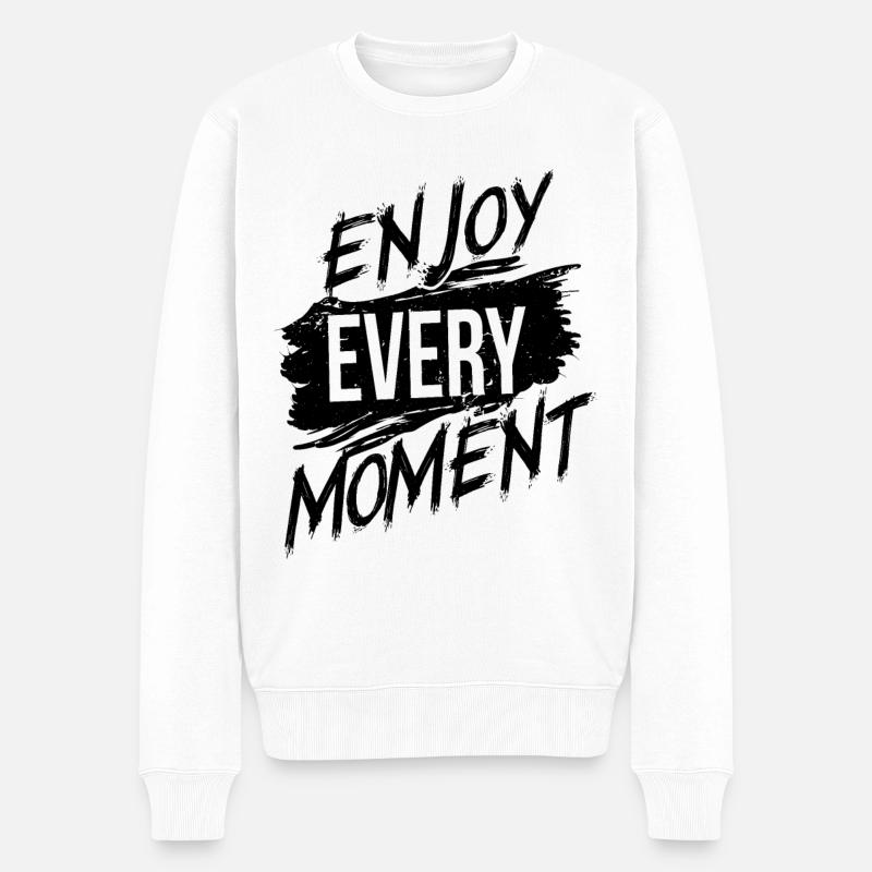 Profitez de chaque instant - Pull Premium bio Homme - blanc