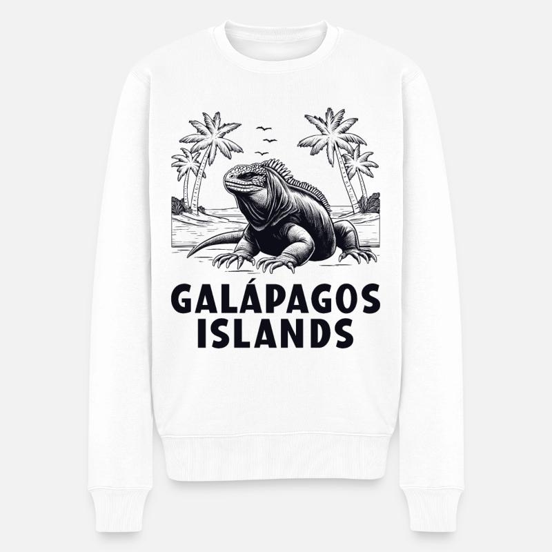 Îles Galapagos - Pull Premium bio Homme - blanc