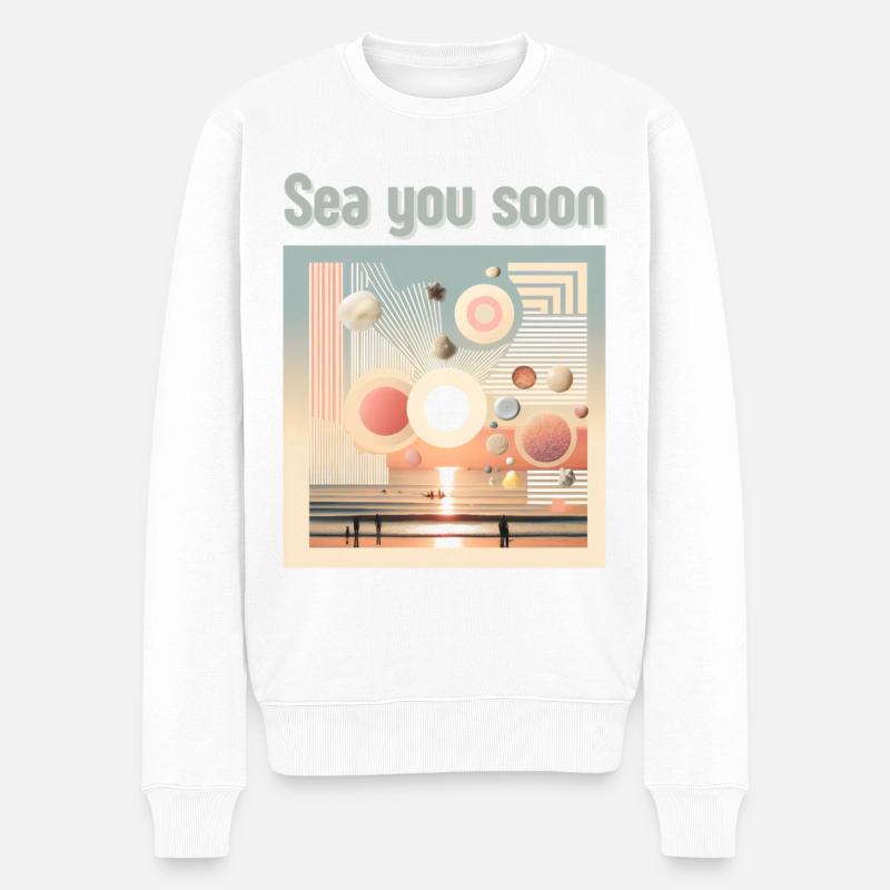 A bientôt à la mer - Pull Premium bio Homme - blanc