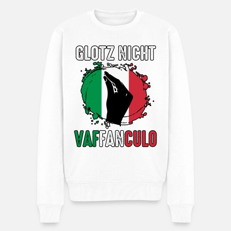 Italie Vaffanculo italien - Pull Premium bio Homme - blanc