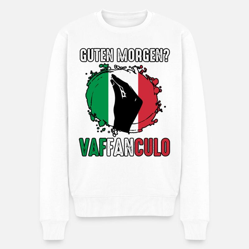Italie Vaffanculo italien - Pull Premium bio Homme - blanc