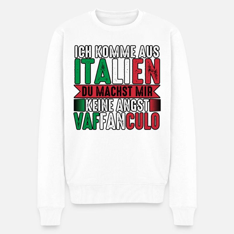 Italie Vaffanculo italien - Pull Premium bio Homme - blanc