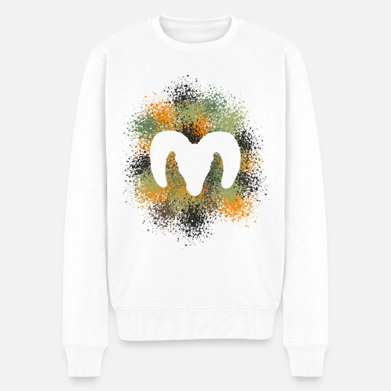 Chasseur de mouflons d’Amérique - Pull Premium bio Homme - blanc
