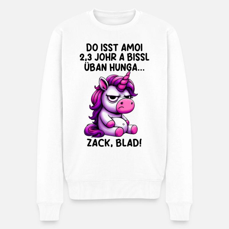 Zack Blad - Männer Premium Bio Pullover - Weiß