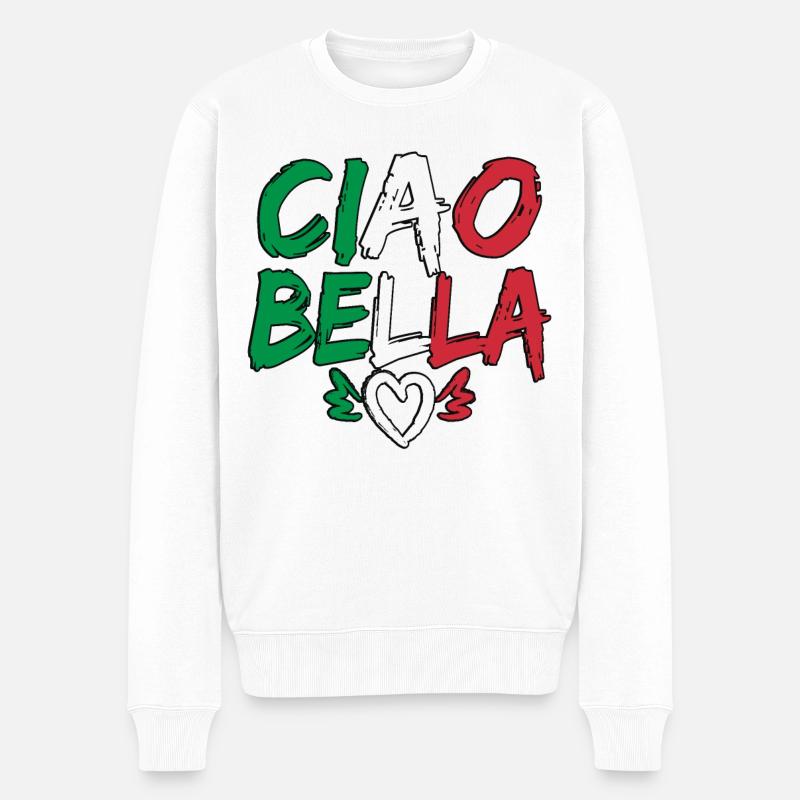 Ciao Bella - Pull Premium bio Homme - blanc