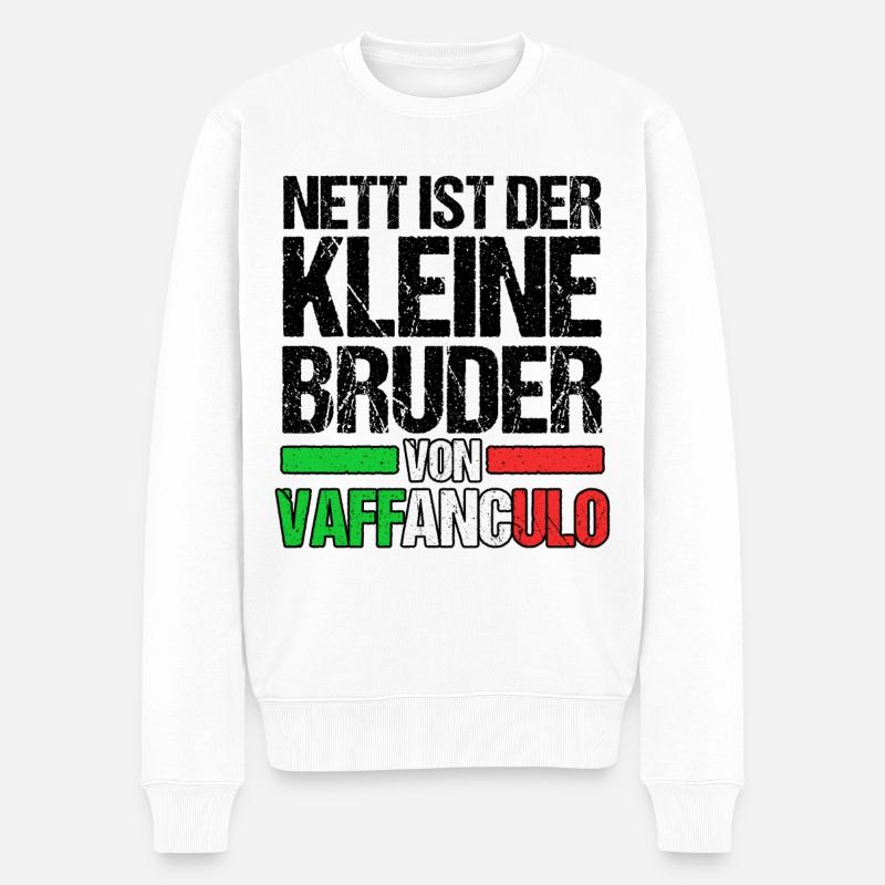 Italie Vaffanculo italien - Pull Premium bio Homme - blanc