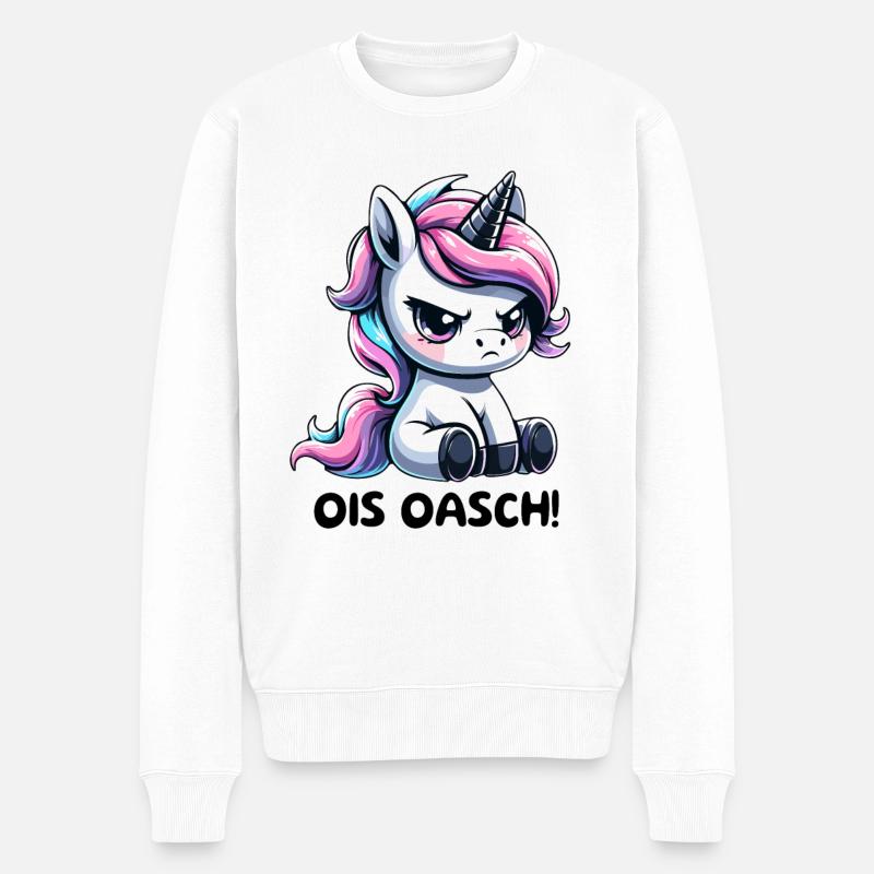 Ois Oasch - Männer Premium Bio Pullover - Weiß