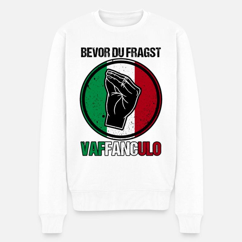 Italie Vaffanculo italien - Pull Premium bio Homme - blanc