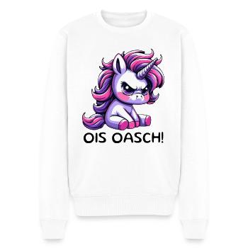 Ois Oasch - Männer Premium Bio Pullover - Weiß - Vorne - Thijin (182cm)