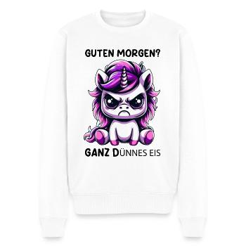 Good morning very thin ice - Men's Premium Organic Jumper - white - Front - Thijin (182cm)