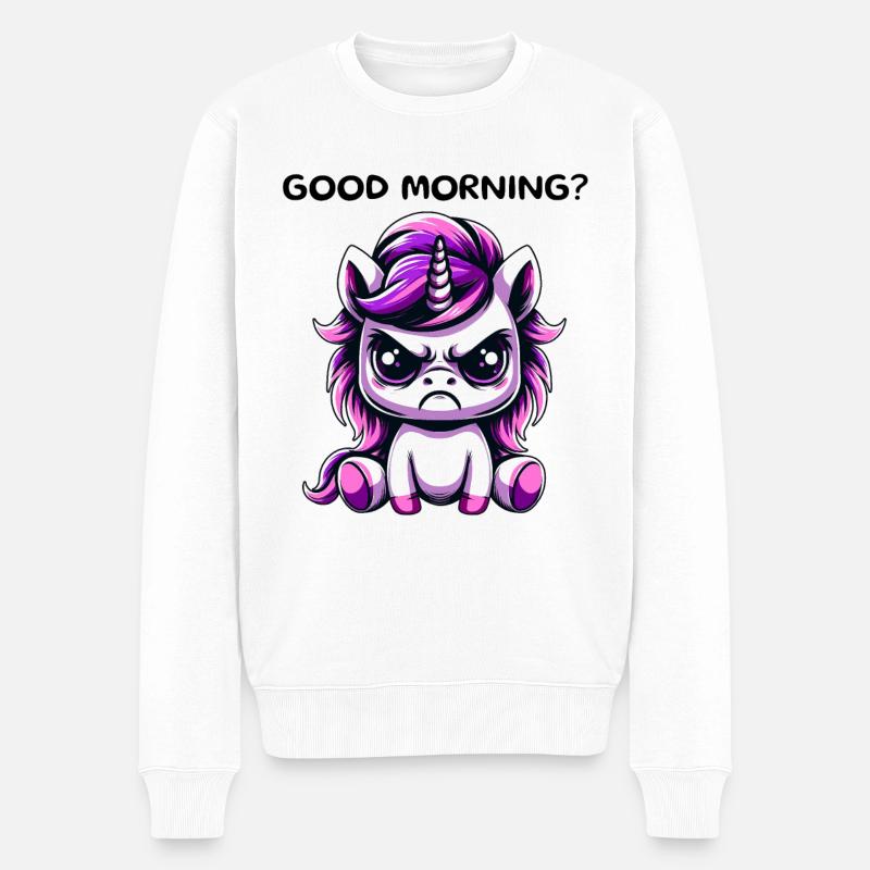 Good Morning - Männer Premium Bio Pullover - Weiß