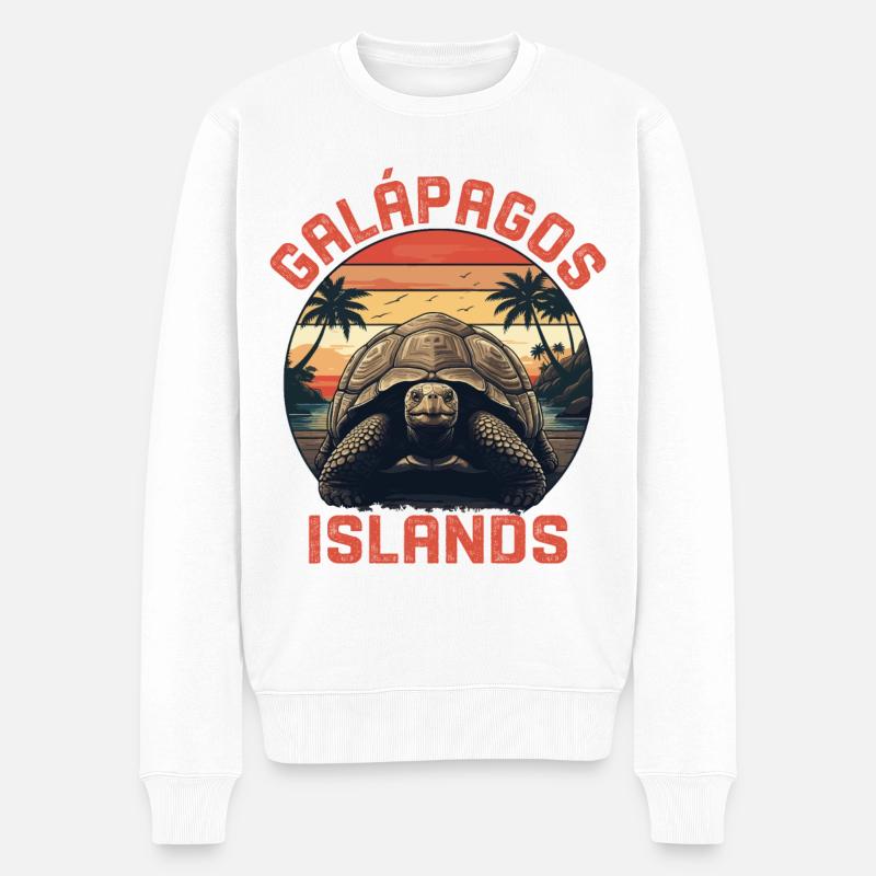 Îles Galapagos - Pull Premium bio Homme - blanc