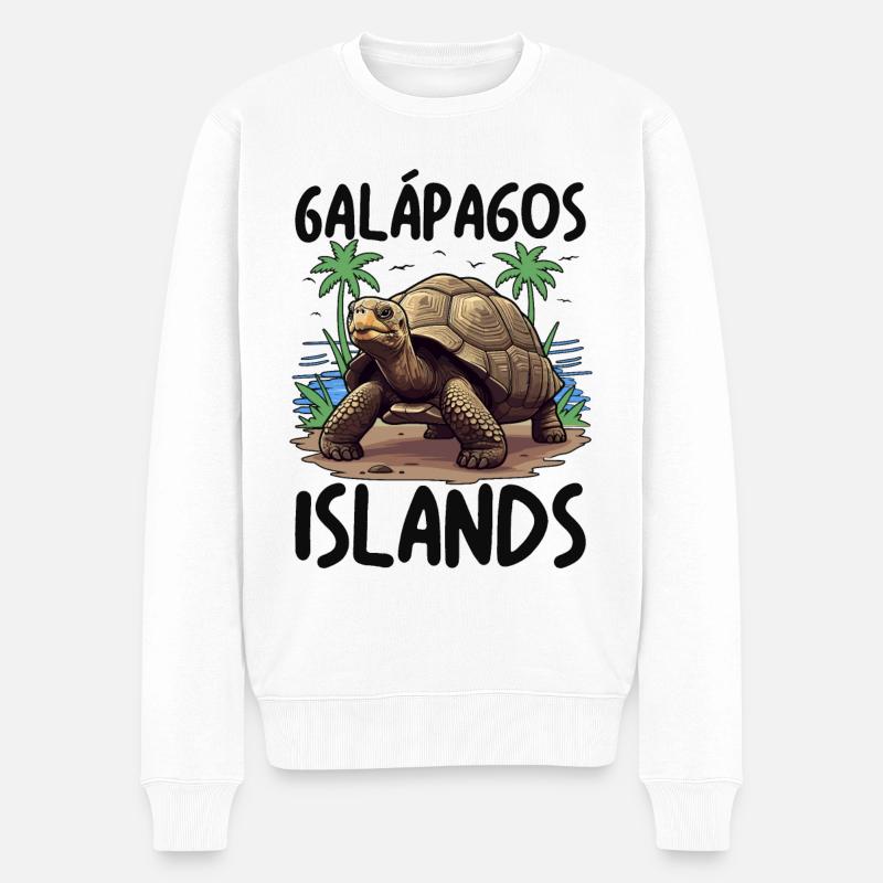Galapagos Islands - Männer Premium Bio Pullover - Weiß