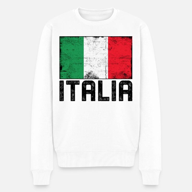Italia - Pull Premium bio Homme - blanc