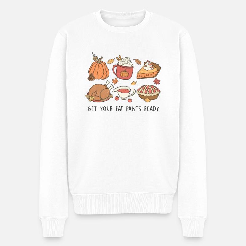 Mettez vos gouges Thanksgiving Design - Pull Premium bio Homme - blanc