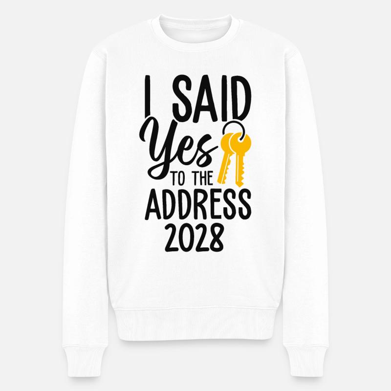J’ai dit à l’adresse 2028 - Pull Premium bio Homme - blanc