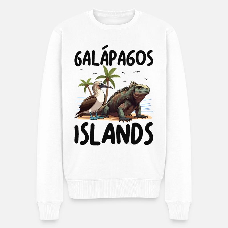 Îles Galapagos - Pull Premium bio Homme - blanc