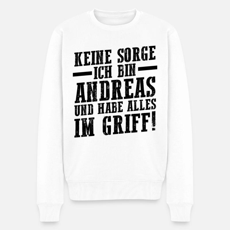 Prénom Andreas - Pull Premium bio Homme - blanc