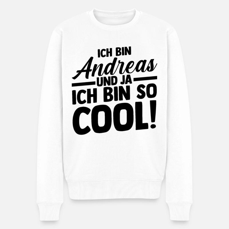 Prénom Andreas - Pull Premium bio Homme - blanc