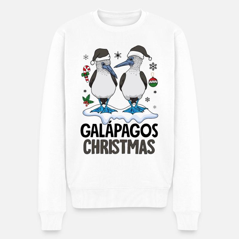 Galapagos Christmas - Männer Premium Bio Pullover - Weiß