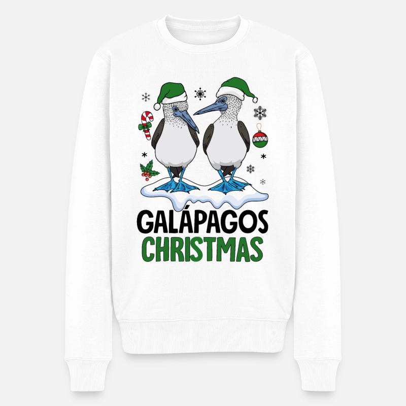 Galapagos Christmas - Männer Premium Bio Pullover - Weiß