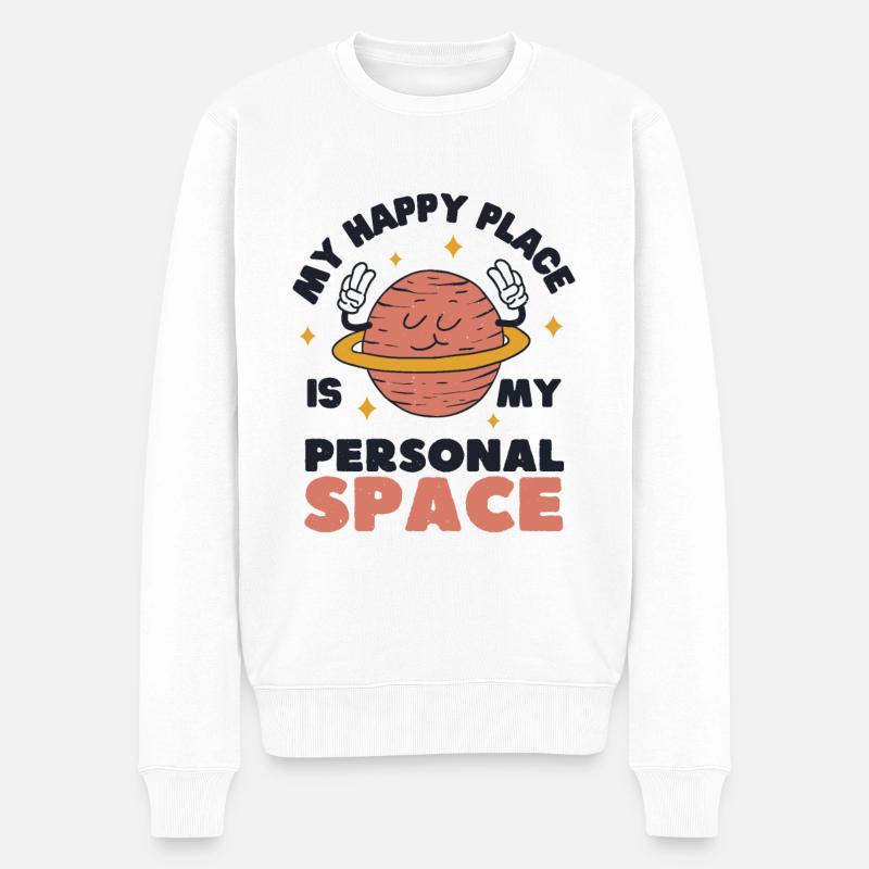 Mon endroit préféré est mon espace personnel - Pull Premium bio Homme - blanc