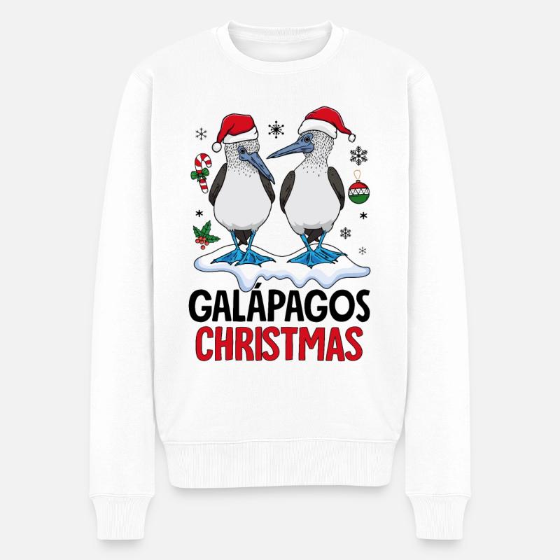 Galapagos Christmas - Männer Premium Bio Pullover - Weiß