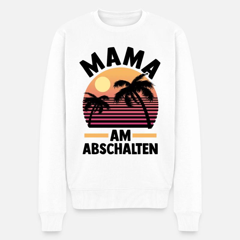 Vacancier Mère Maman - Pull Premium bio Homme - blanc