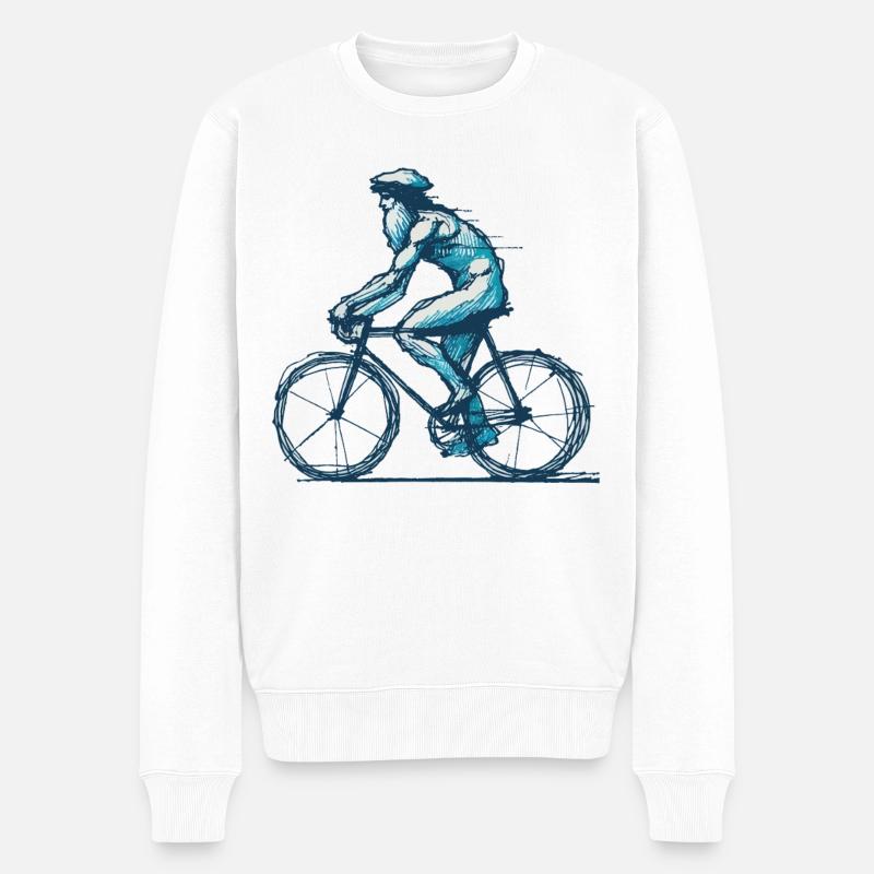 Cyclisme Vélo Oeuvre - Pull Premium bio Homme - blanc