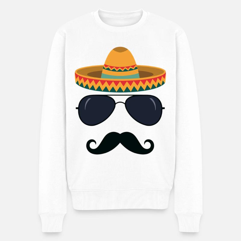 Cinco De Mayo - Männer Premium Bio Pullover - Weiß