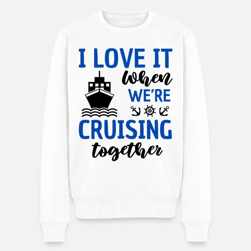 Croisière Vacances Design Voyage - Pull Premium bio Homme - blanc