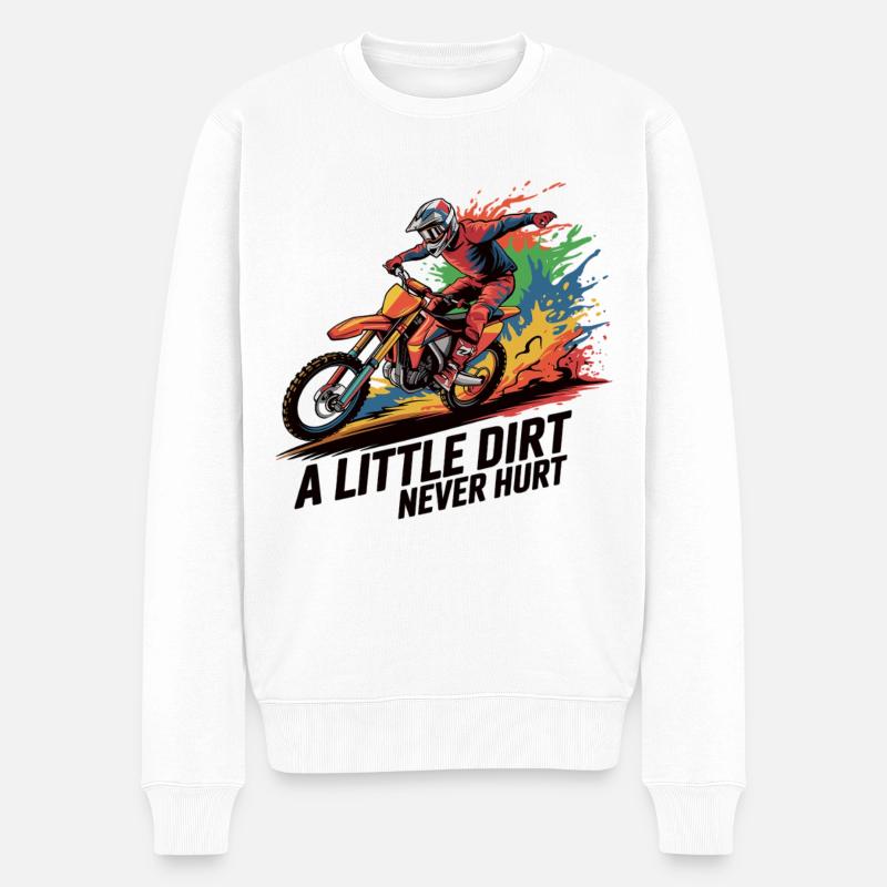 Motocross : Sale passion - Pull Premium bio Homme - blanc