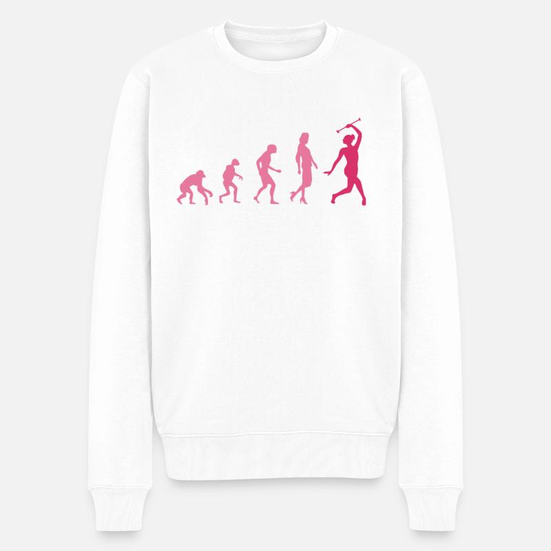 Gymnastik Evolution Tanz Turnen - Männer Premium Bio Pullover - Weiß