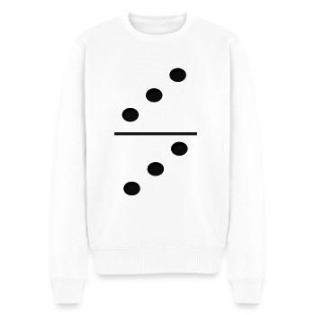 Domino Game Tile 3-3 - Lustiges Gruppenkostüm - Männer Premium Bio Pullover - Weiß - Vorne - Thijin (182cm)