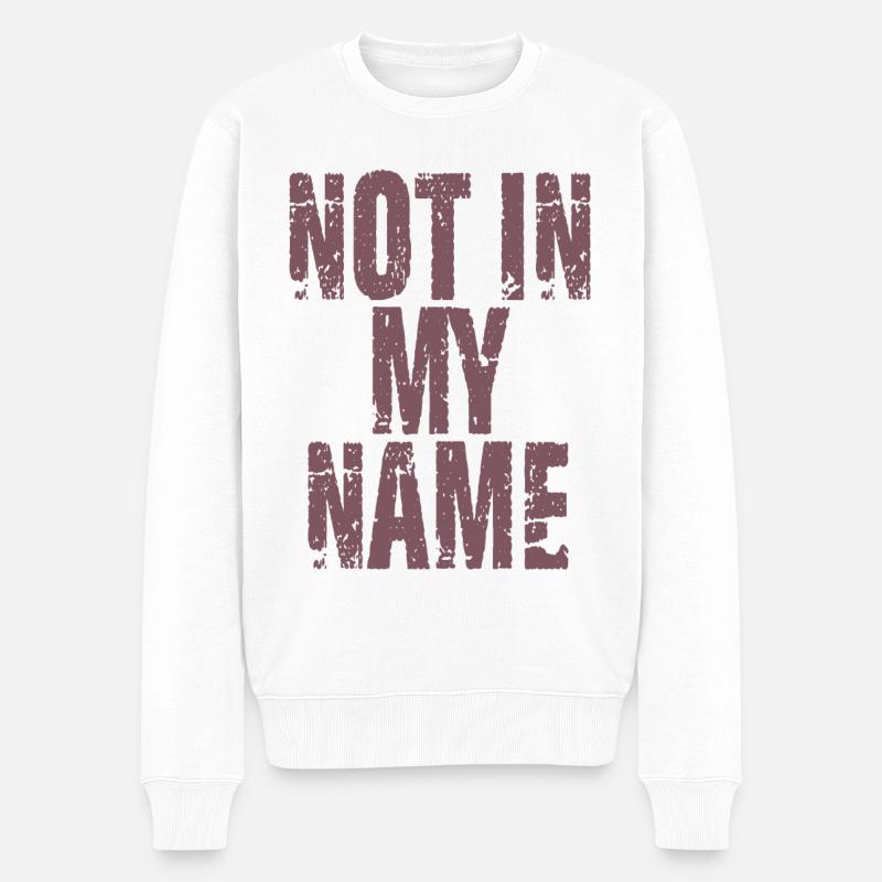 Citation pas dans mon nom - Pull Premium bio Homme - blanc