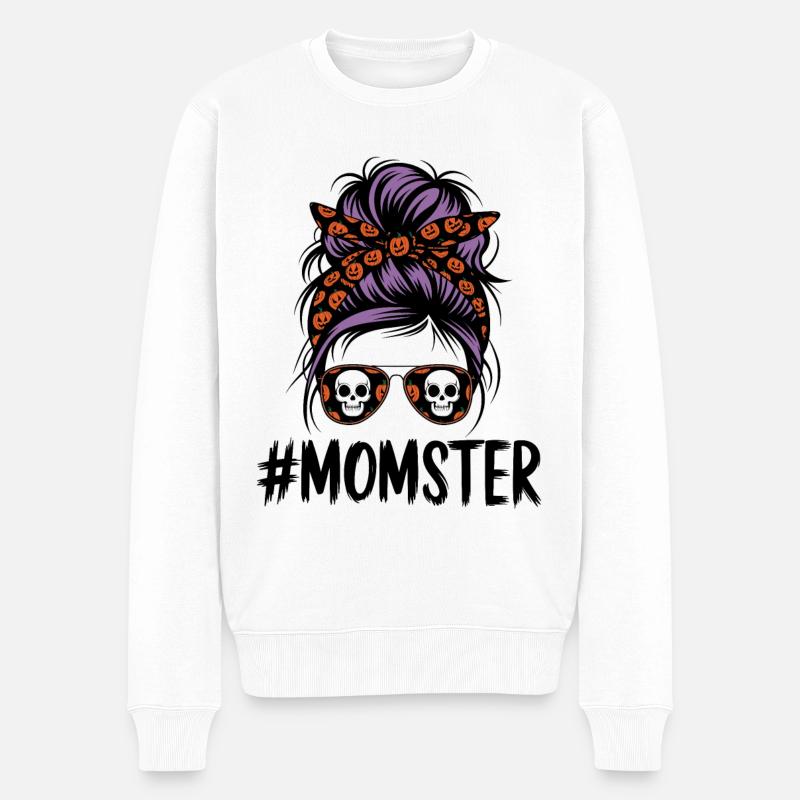 Halloween maman monstre maman - Pull Premium bio Homme - blanc