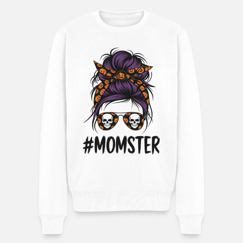 Halloween maman monstre maman - Pull Premium bio Homme - blanc